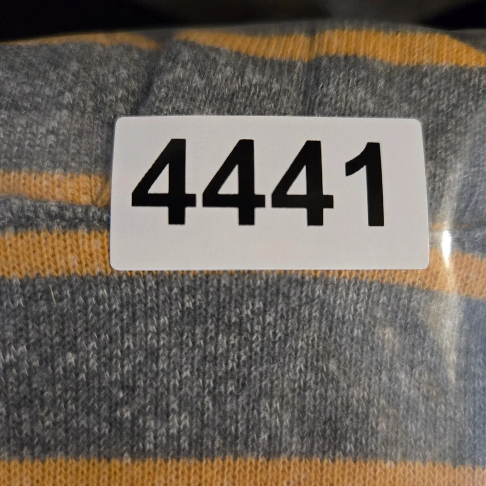 Lucky Brand Kids M Grey Orange Striped Pullover Hoodie Bear Logo Skater 4441